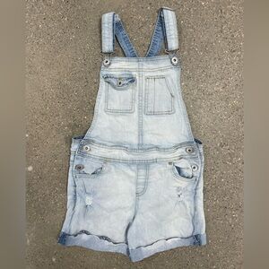 Lucky Brand Girls Denim Shortalls Size 10